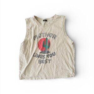 MOTHER Muscle Tee- Light Yellow/Cream - L